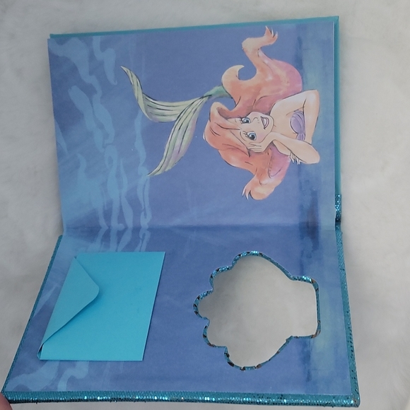 Disney Little Mermaid Ariel Lined Pages Journal with Shell Necklace - Picture 4 of 7